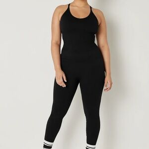 Victoria's Secret PINK Active Black Seamless
Workout Onesie Bodysuit